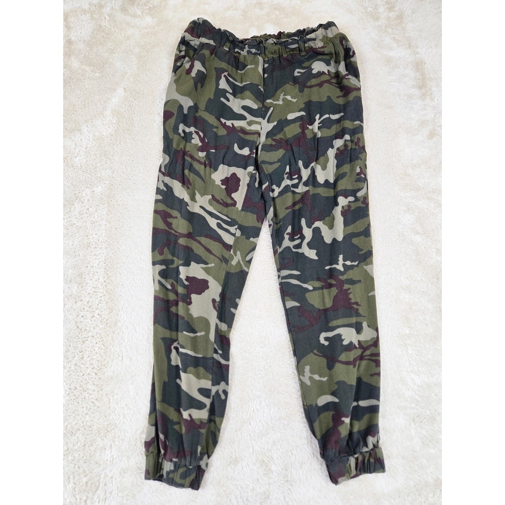 Harmony + Havoc Camouflage Jogger Pants Women's Size 7 Rayon Drawstring‎ Waist